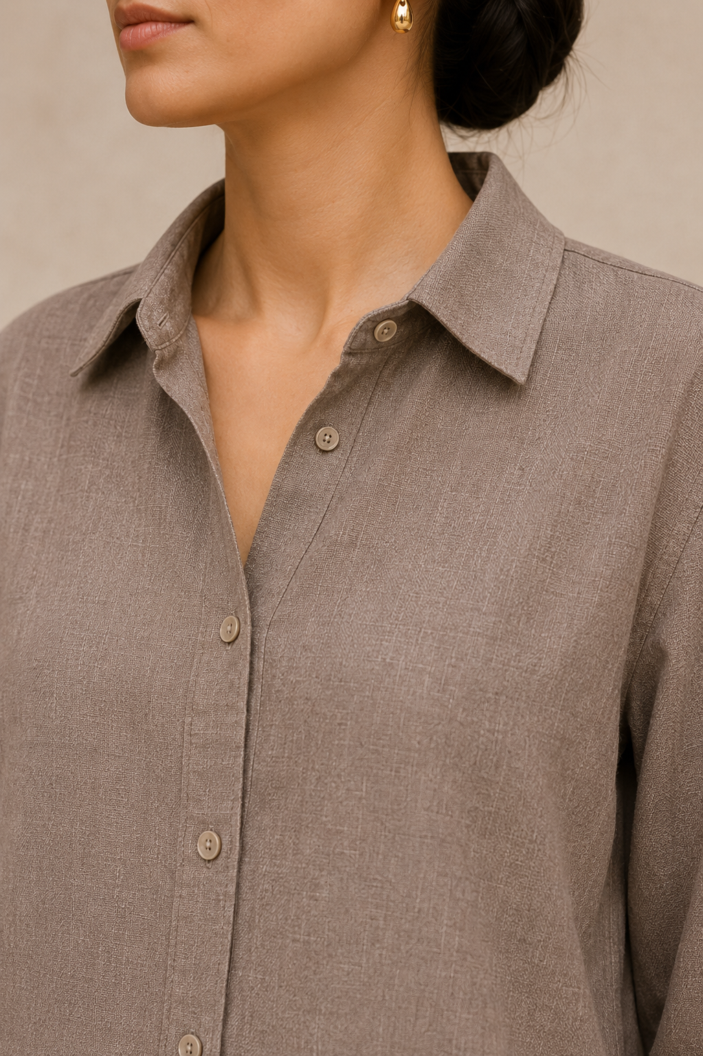 TAUPE GREIGE Premium Linen Co-Ord Set for Women