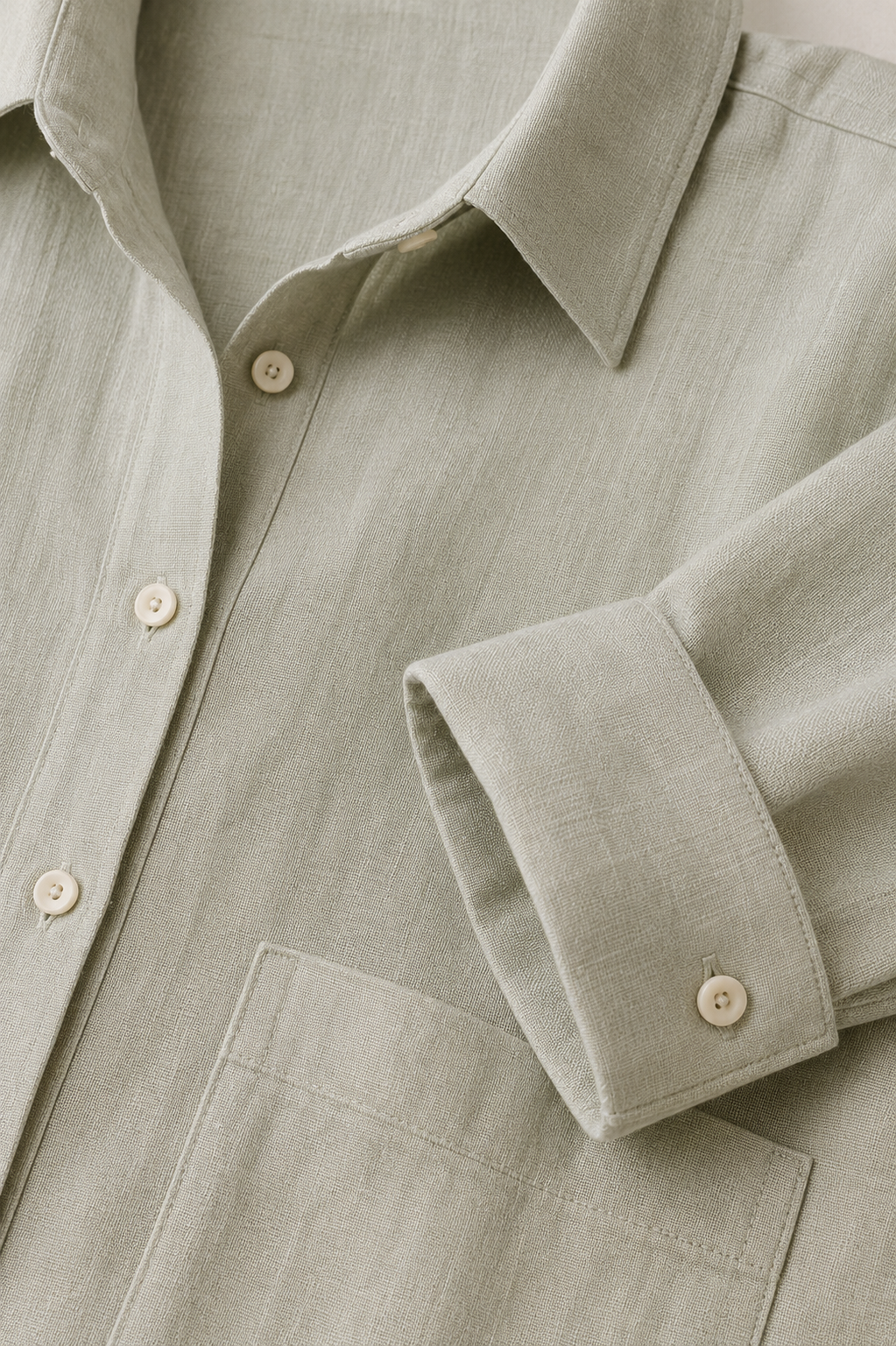 LIGHT SAGE Premium Linen Co-Ord Set for Women