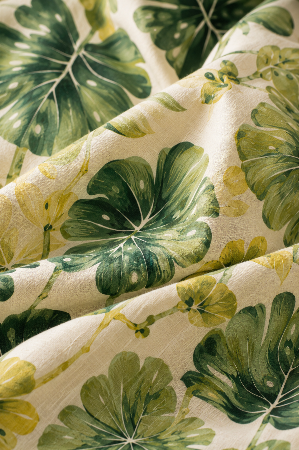 BOTANICAL ESCAPE Green Tropical Printed Co-Ord Set for Women