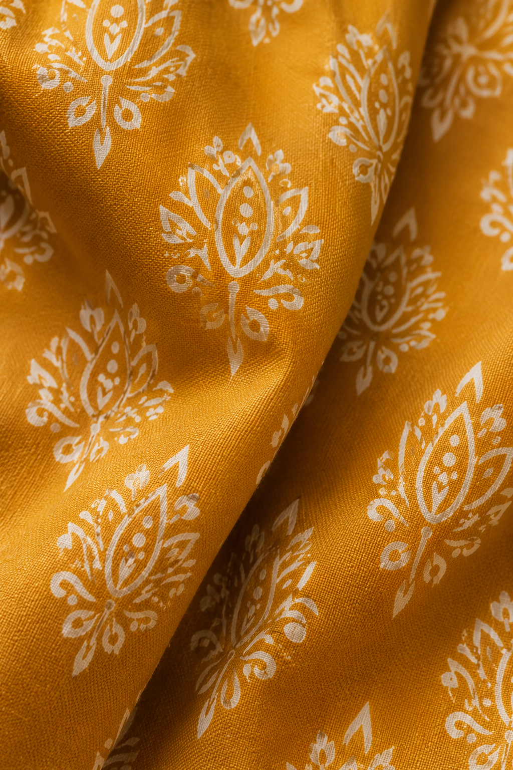 Mustard Lotus Cotton Co-Ord Set for Women
