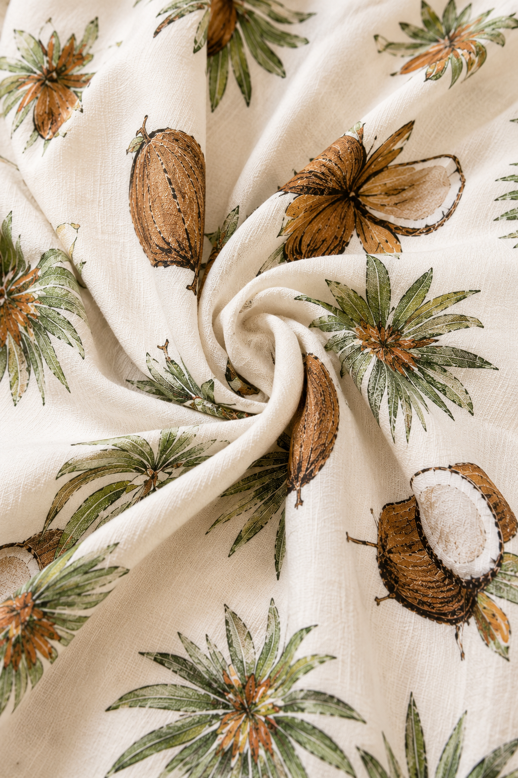 Coconut Crush Tropical Print Cotton Linen Co-Ord Set