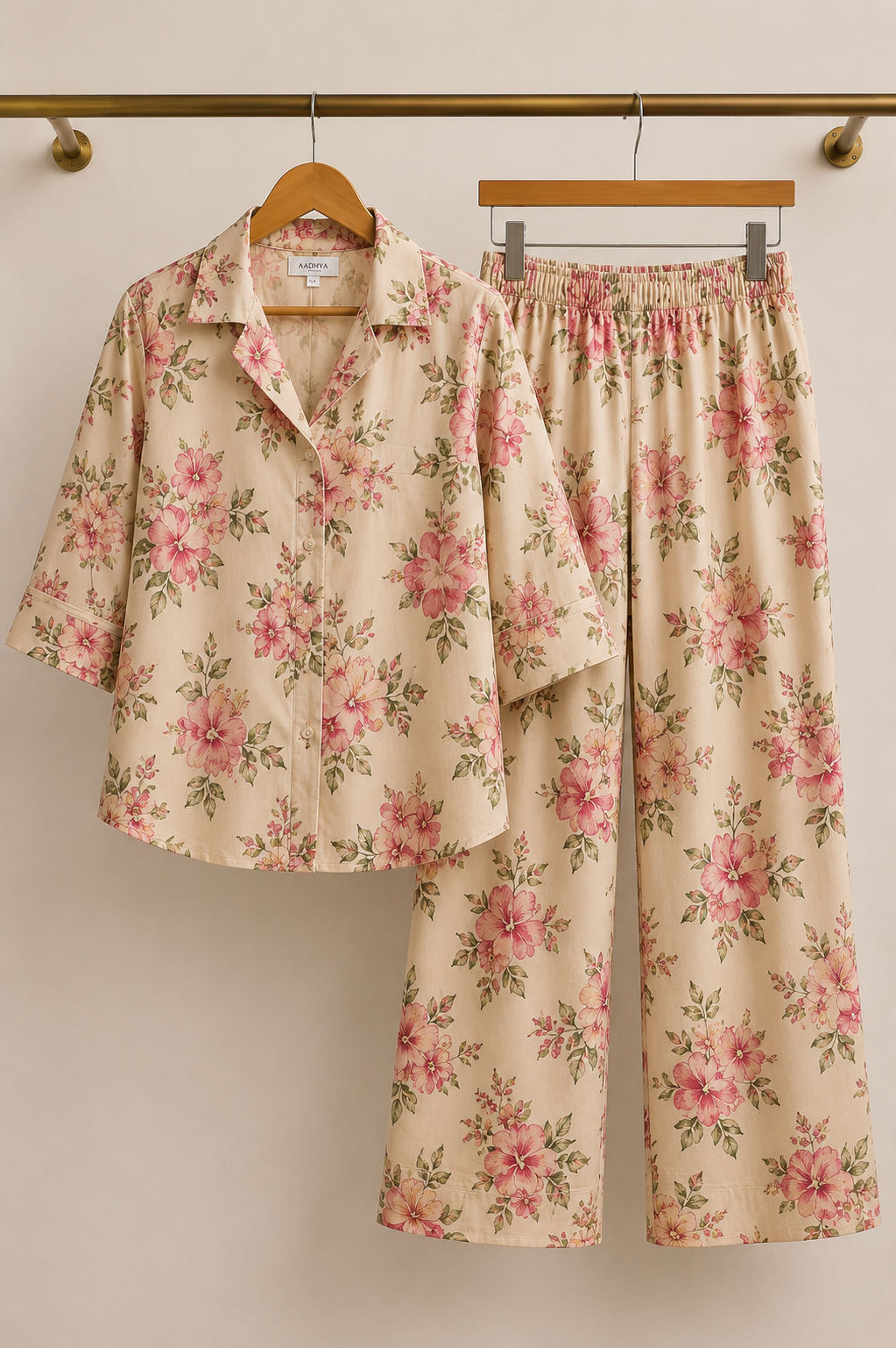 HIBISCUS HOUR – Tropical Floral Cotton Co-Ord Set for Women