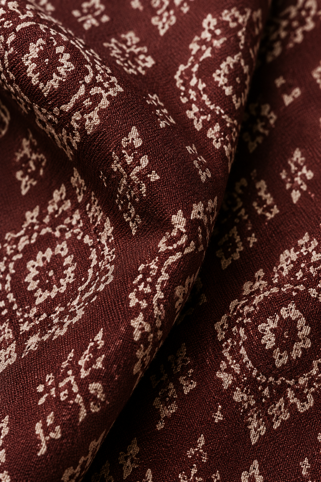 MAROON AJRAKH INSPIRED Cotton Co-Ord Set for Women