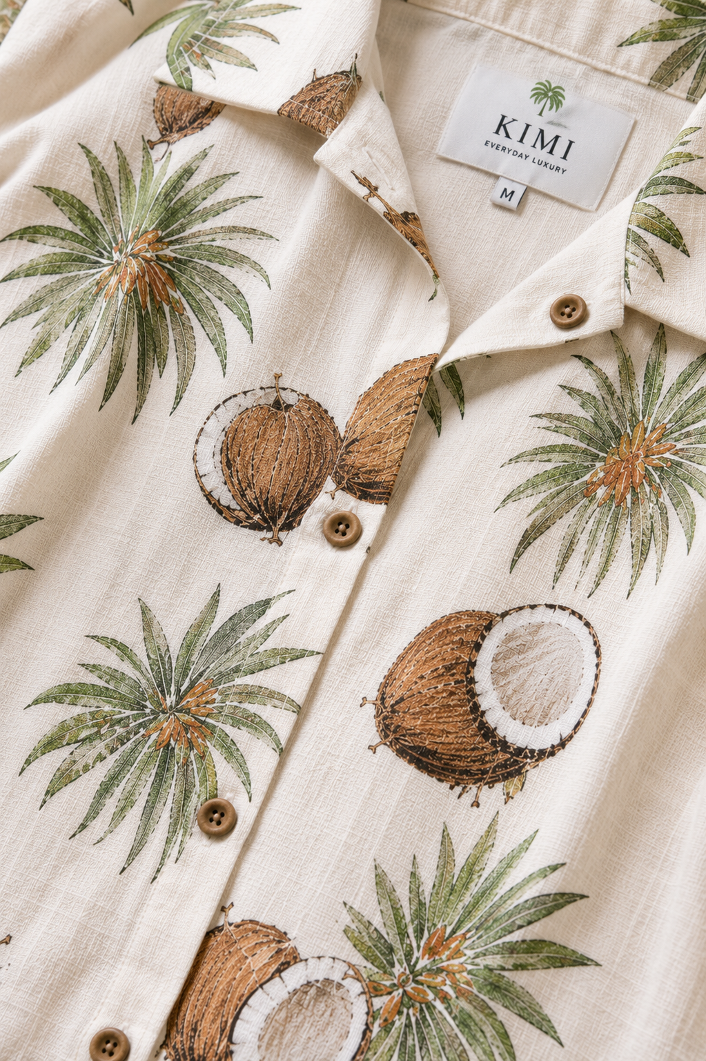 Coconut Crush Tropical Print Cotton Linen Co-Ord Set