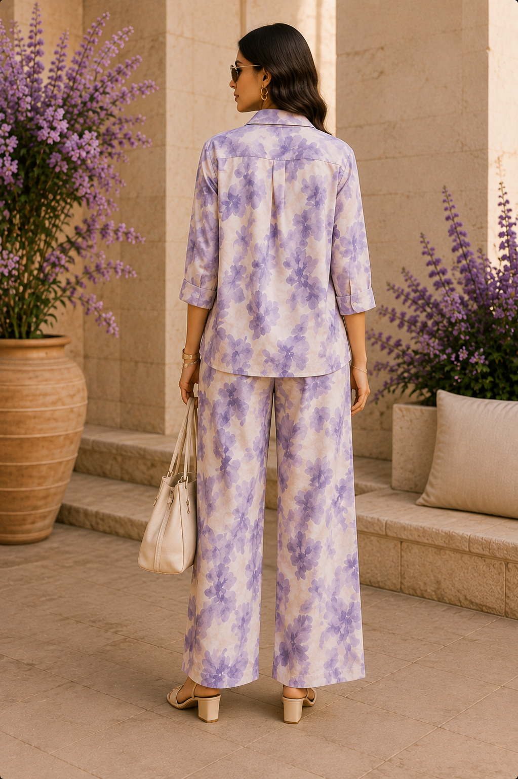 Soft Lilac Cotton Linen Co-Ord Set