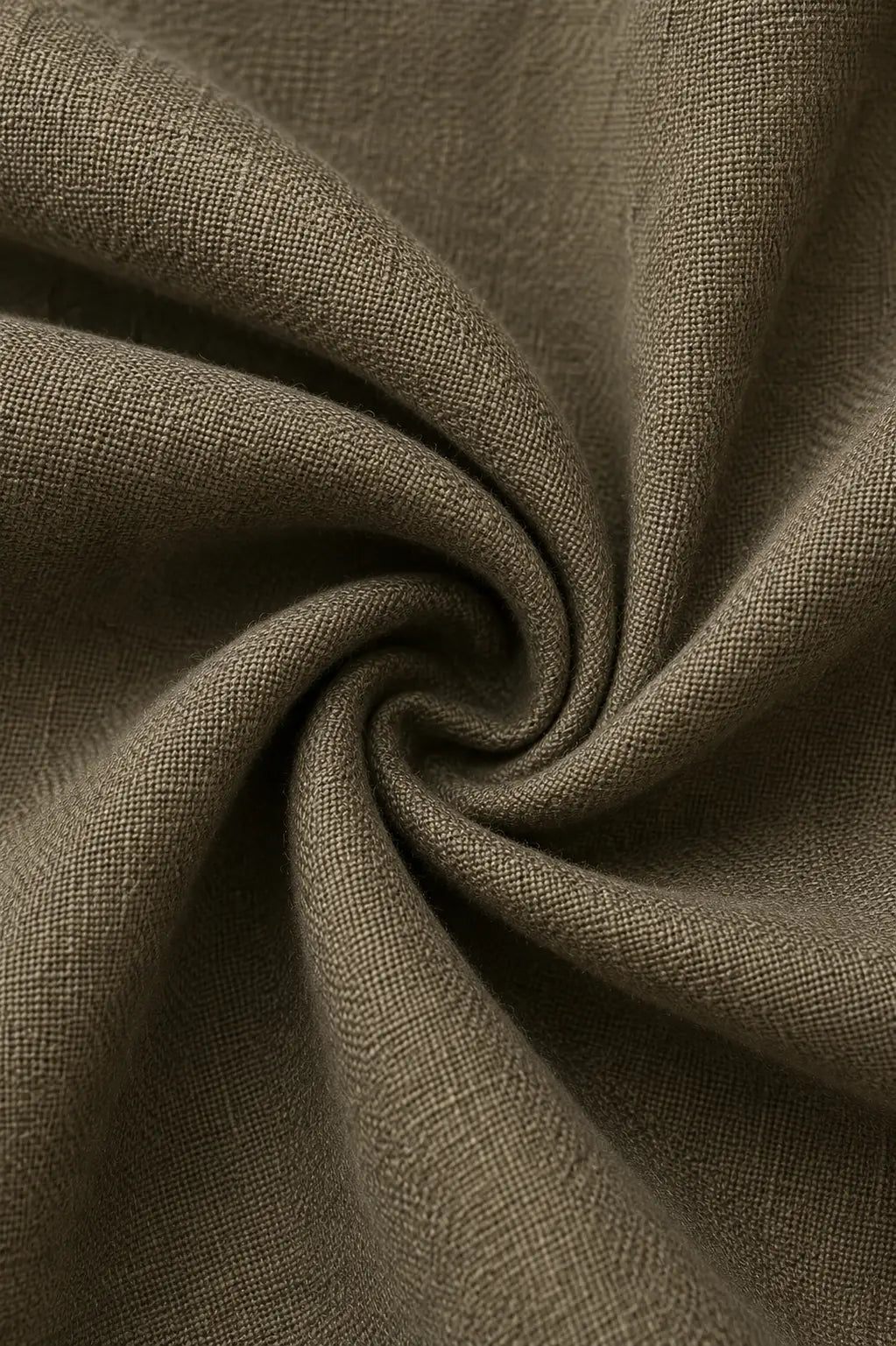 Olive Premium Cotton Linen Co-Ord Set – Close-Up Fabric Detail