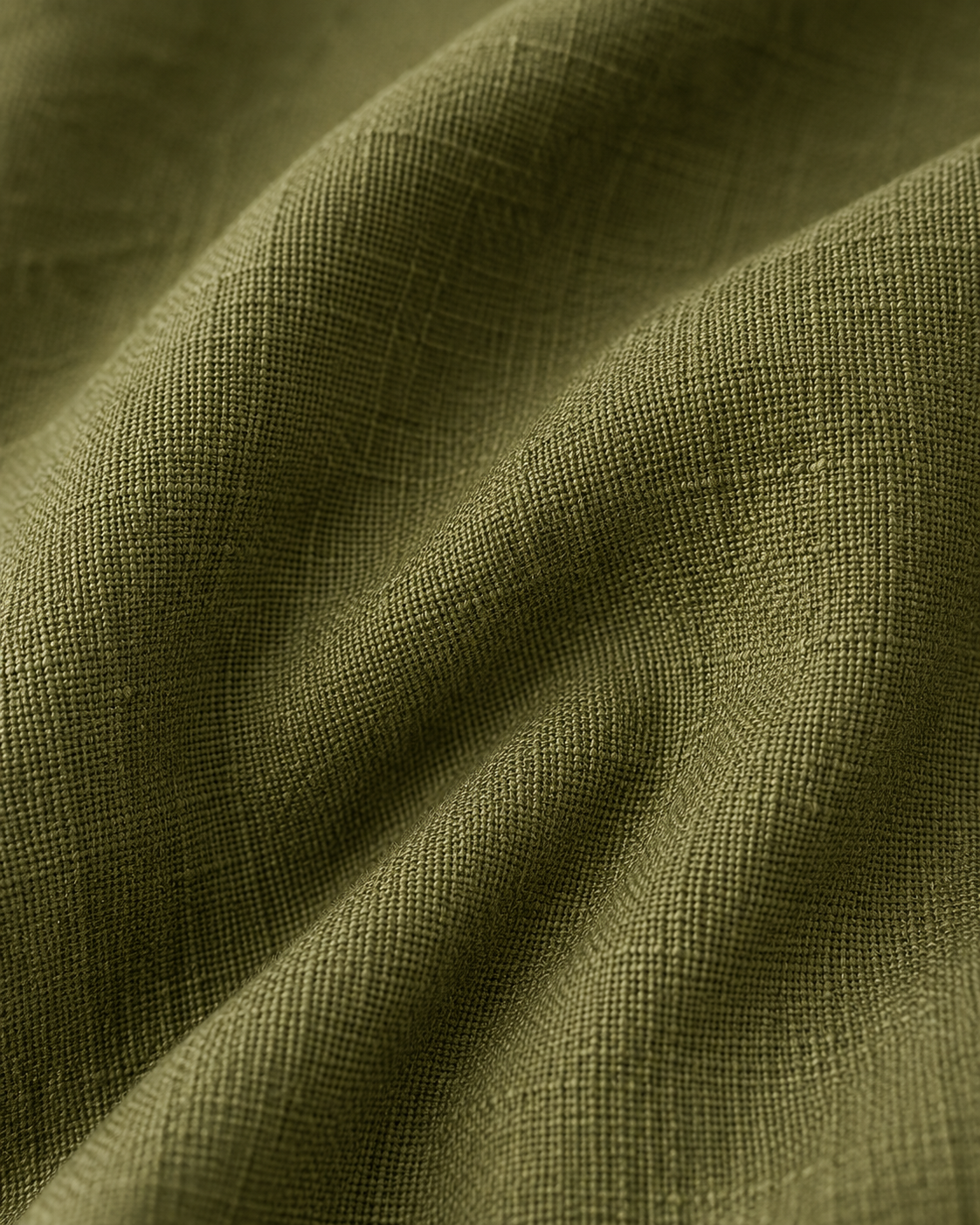 SOLID STATEMENT Olive Cotton Linen Co-ord Set