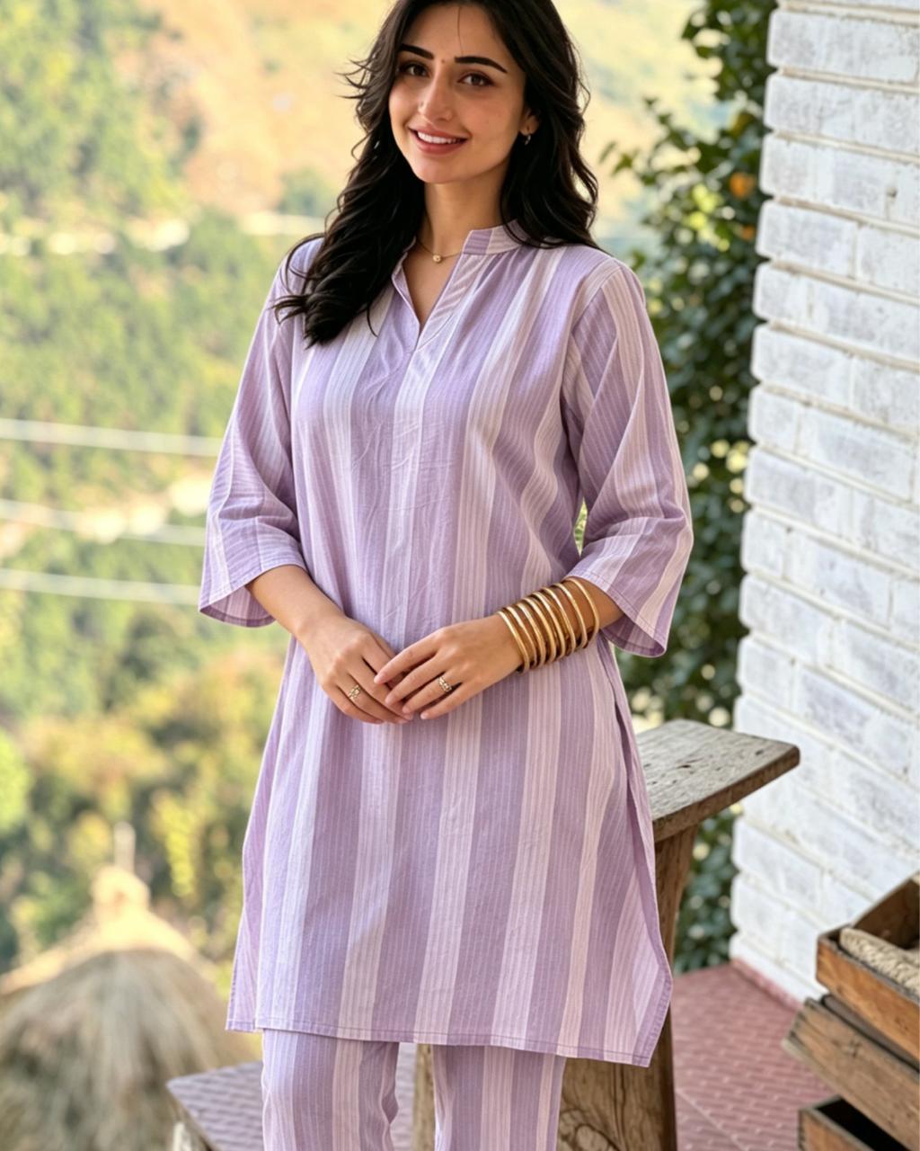 Everyday Lilac Stripe Co-Ord Set