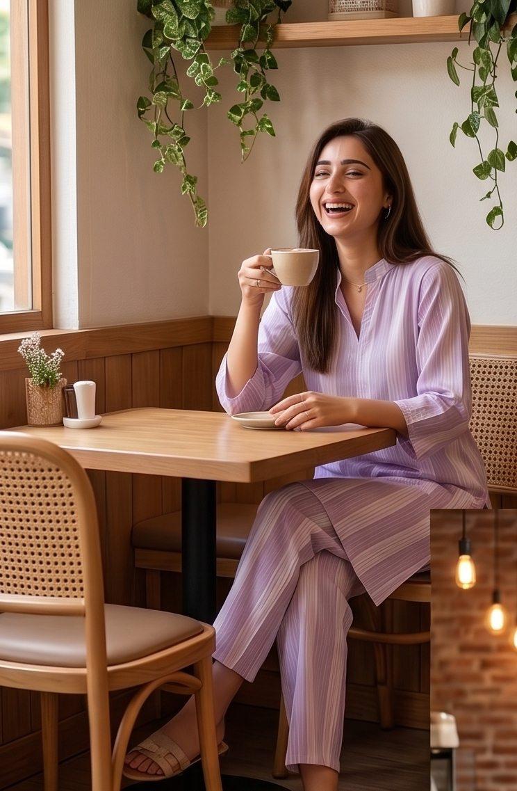 Everyday Lilac Stripe Co-Ord Set