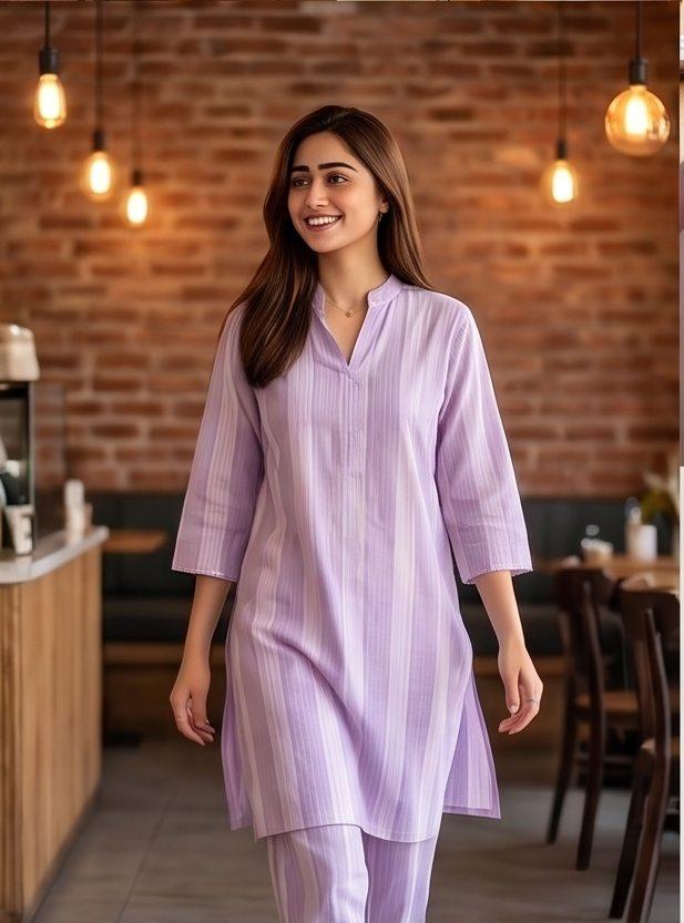 Everyday Lilac Stripe Co-Ord Set