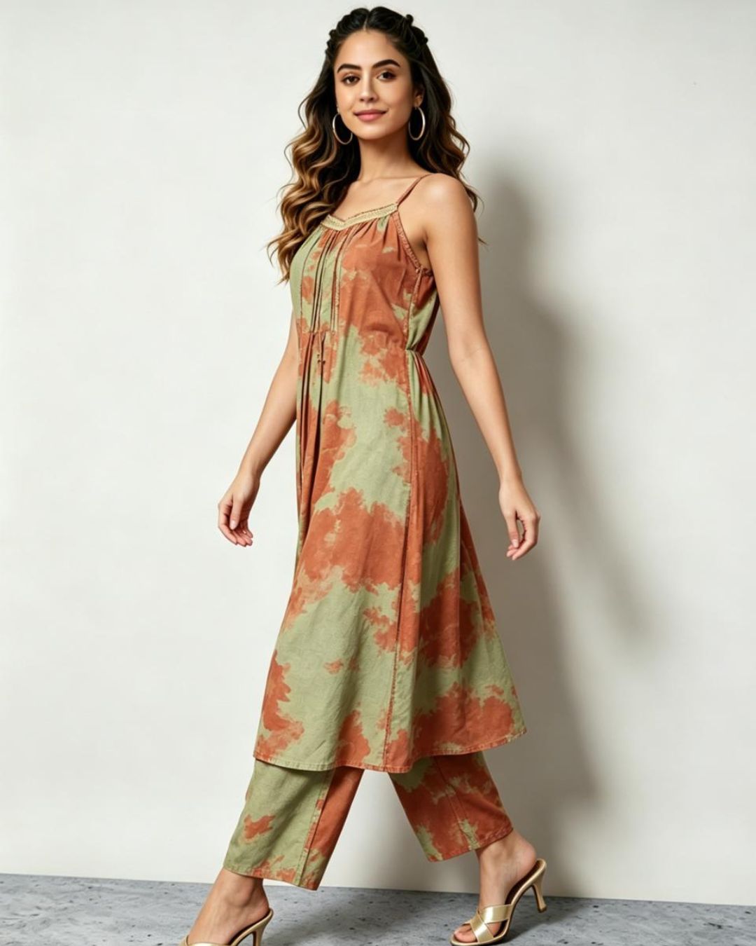 Spaghetti Strap Kurta Set